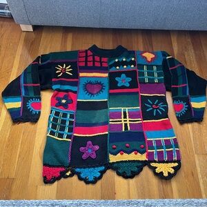 Vintage crochet sweater size M